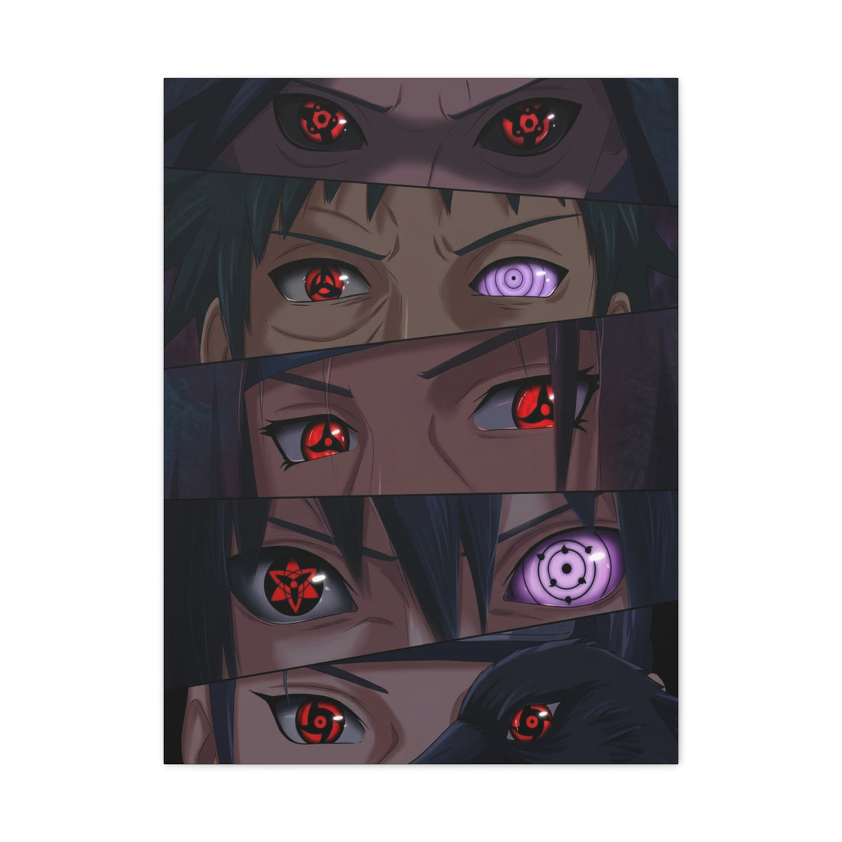 Naruto Uchiha Visual Prowess Eyes Poster Wall Art & Canvas Print