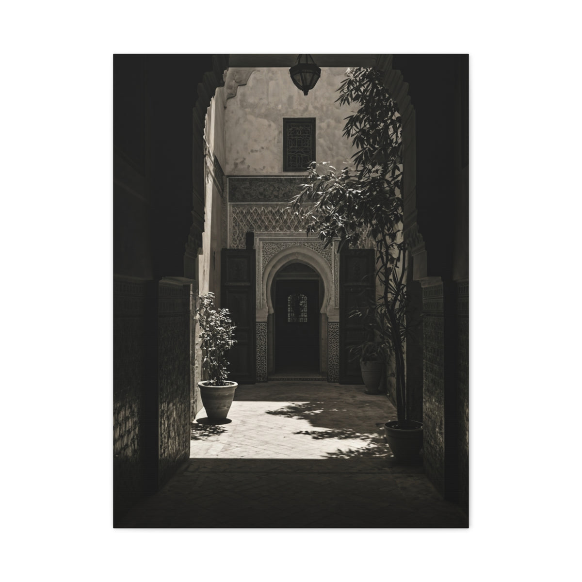 Moorish Courtyard Archway Light Wall Art & Canvas Prints