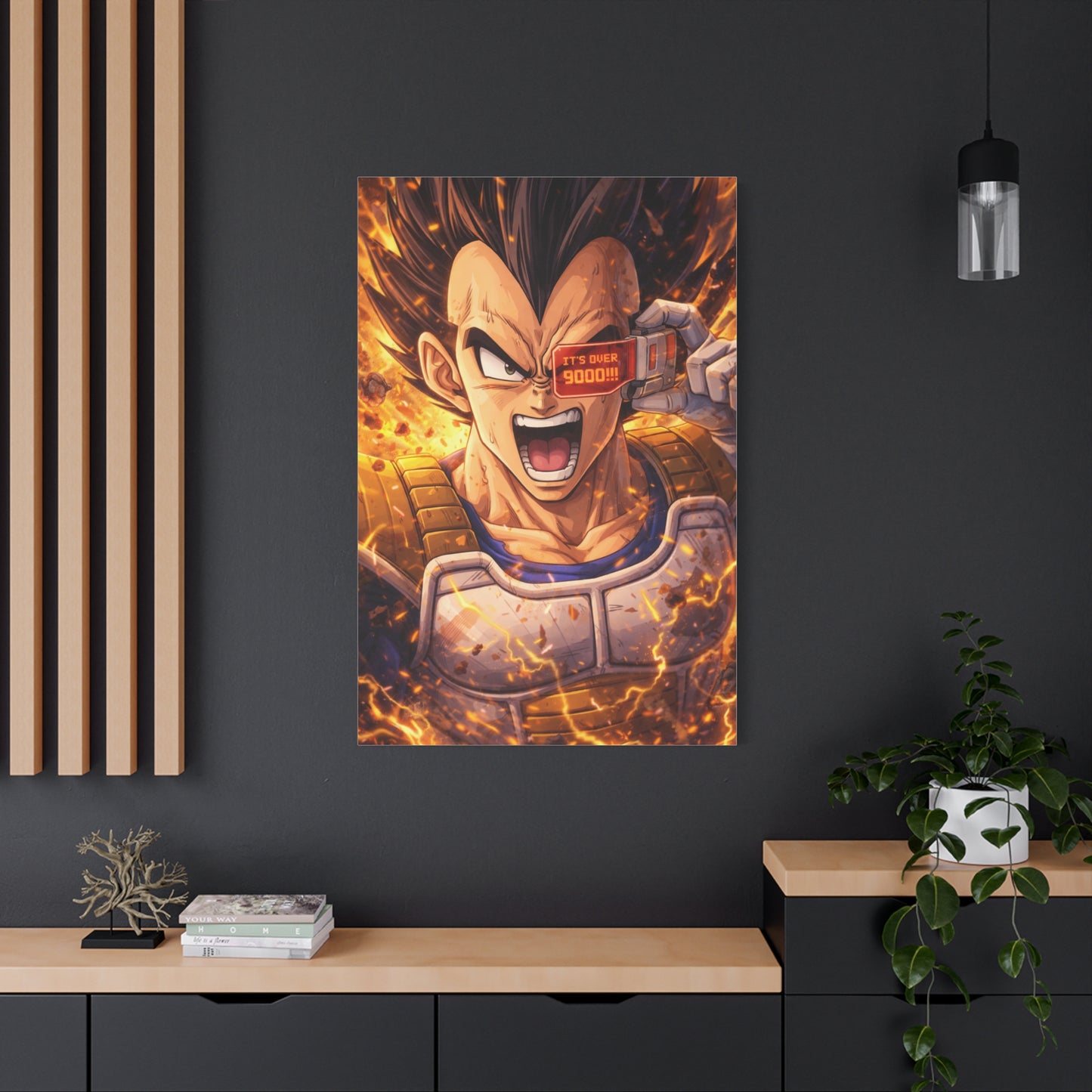 Vegeta Super Saiyan It's Over 9000 Wall Art & Canvas Print