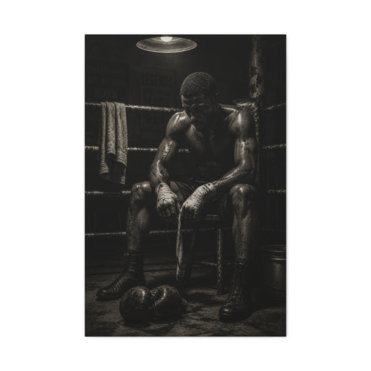 Monochrome Boxer Legacy Sports Wall Art & Canvas Print
