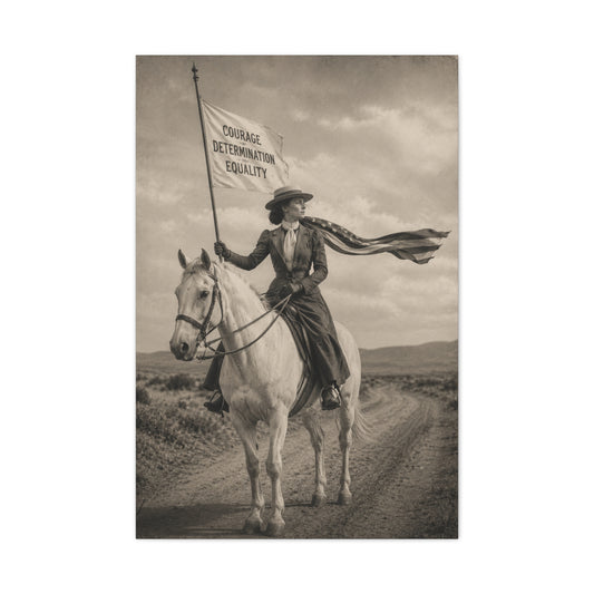 Frontier Equality Rider Portrait Scene Wall Art & Canvas Print