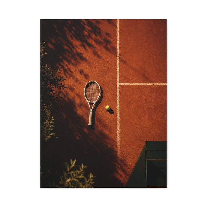 Clay Court Minimal Tennis Sports Wall Art & Canvas Print