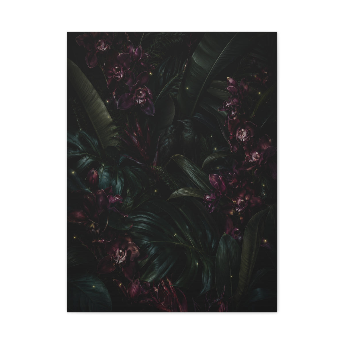 Tropical Noir Orchid Midnight Romance Wall Art & Canvas Print