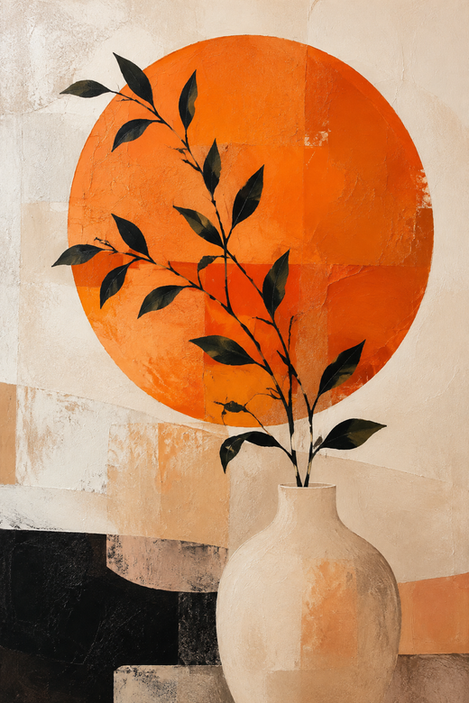 Pop of Orange Wall Art