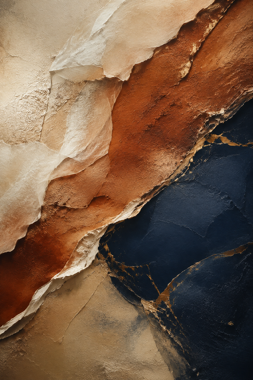 Sienna and Navy Wall Art