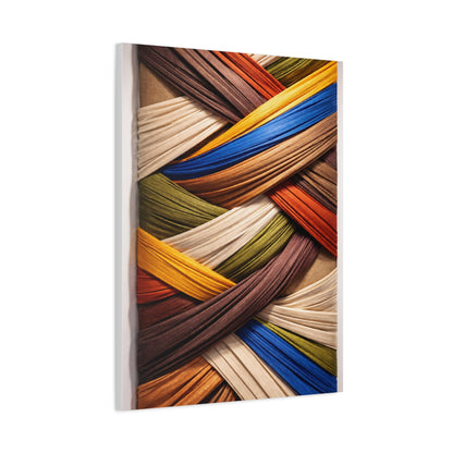 Dimensional Wrapped Fabric Bands Wall Art & Canvas Print