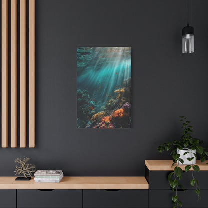 Underwater Marine Coral Reef Scene Wall Art & Canvas Print