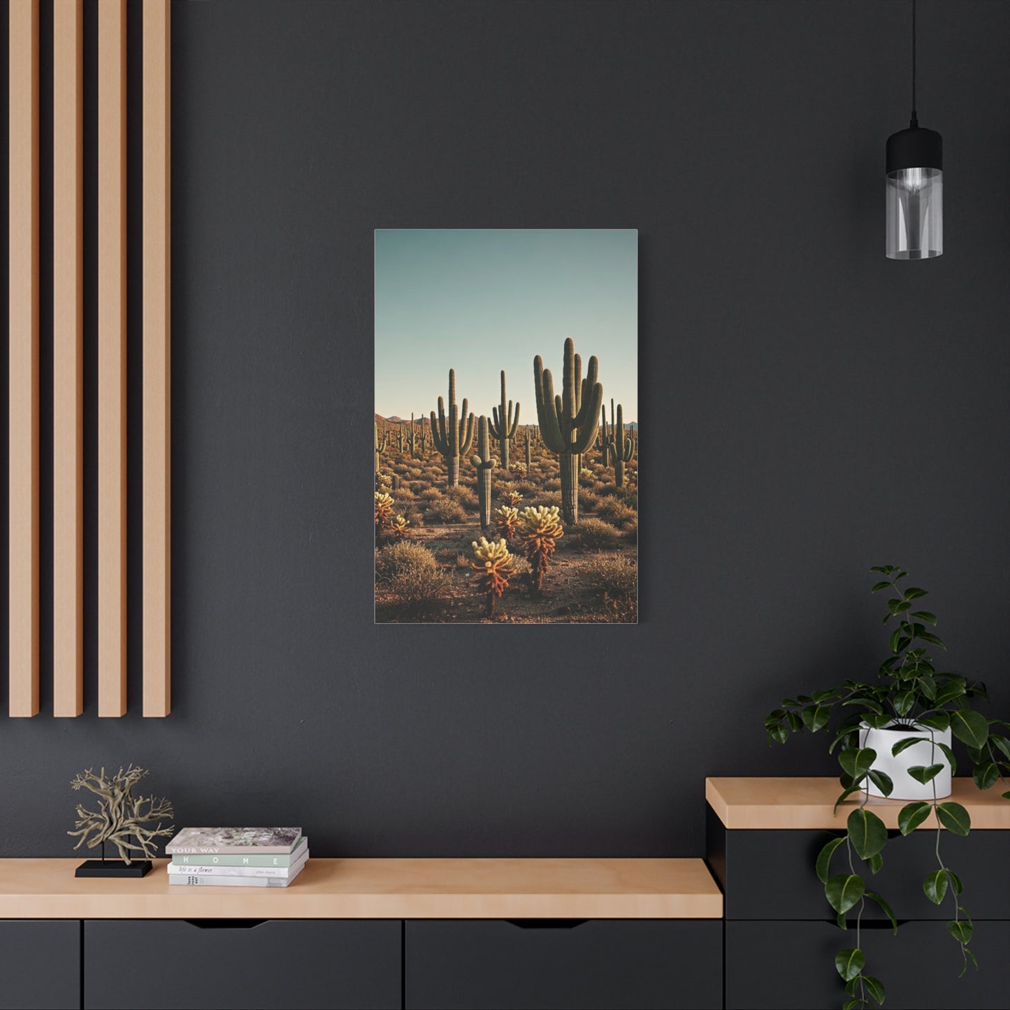 Saguaro Valley Desert Landscape Wall Art & Canvas Prints