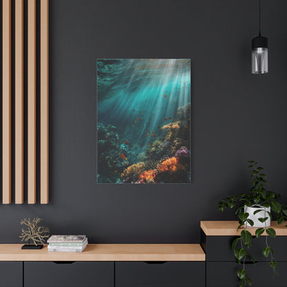 Underwater Marine Coral Reef Scene Wall Art & Canvas Print