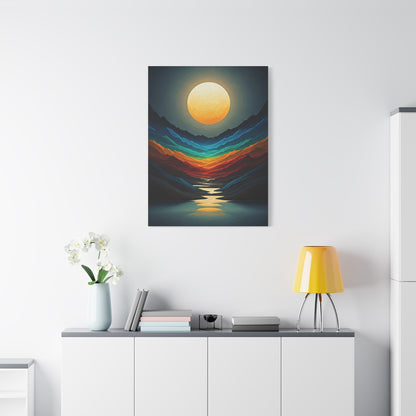 Golden Moon Valley Glow Wall Art & Canvas Print