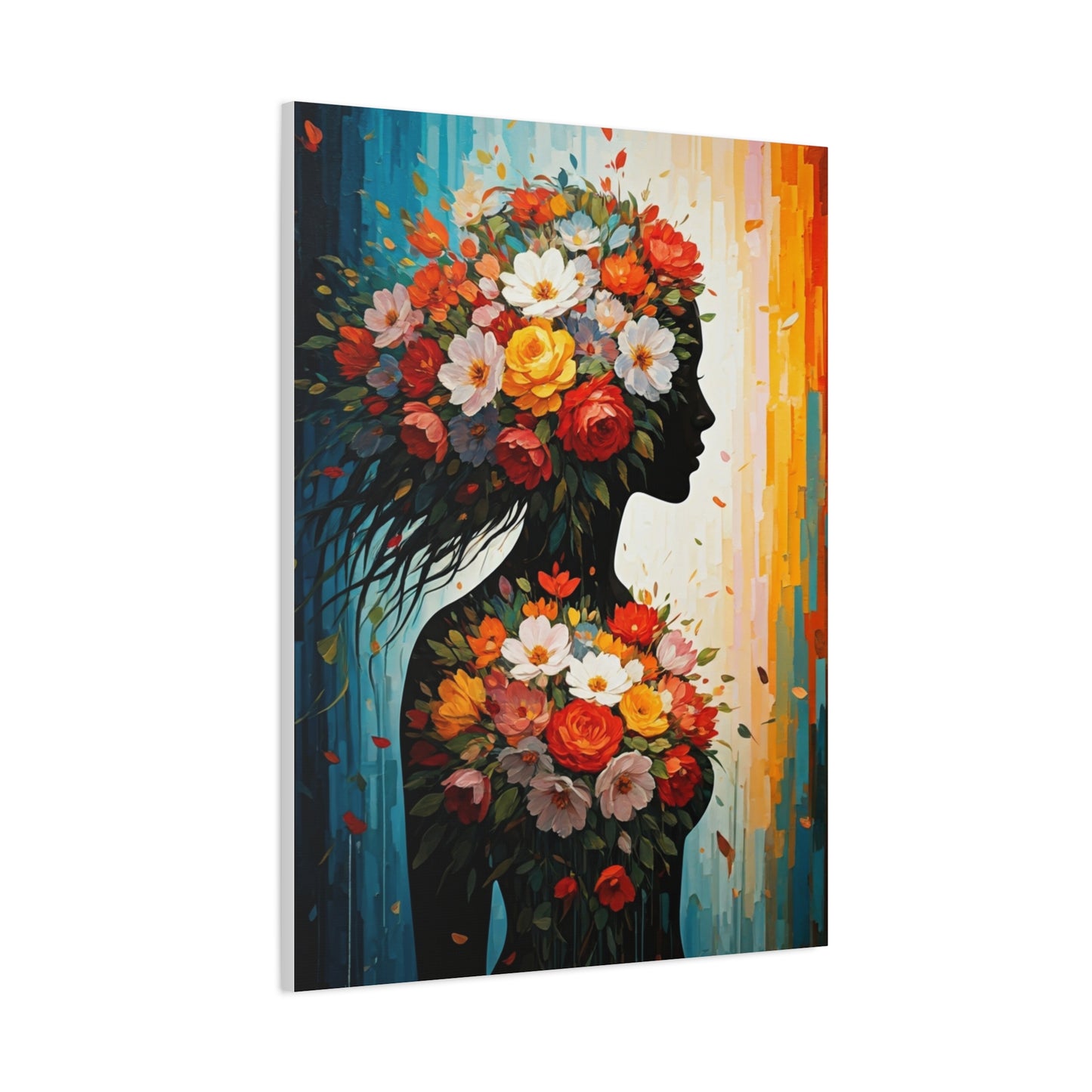 Floral Muse Silhouette Wall Art & Canvas Print