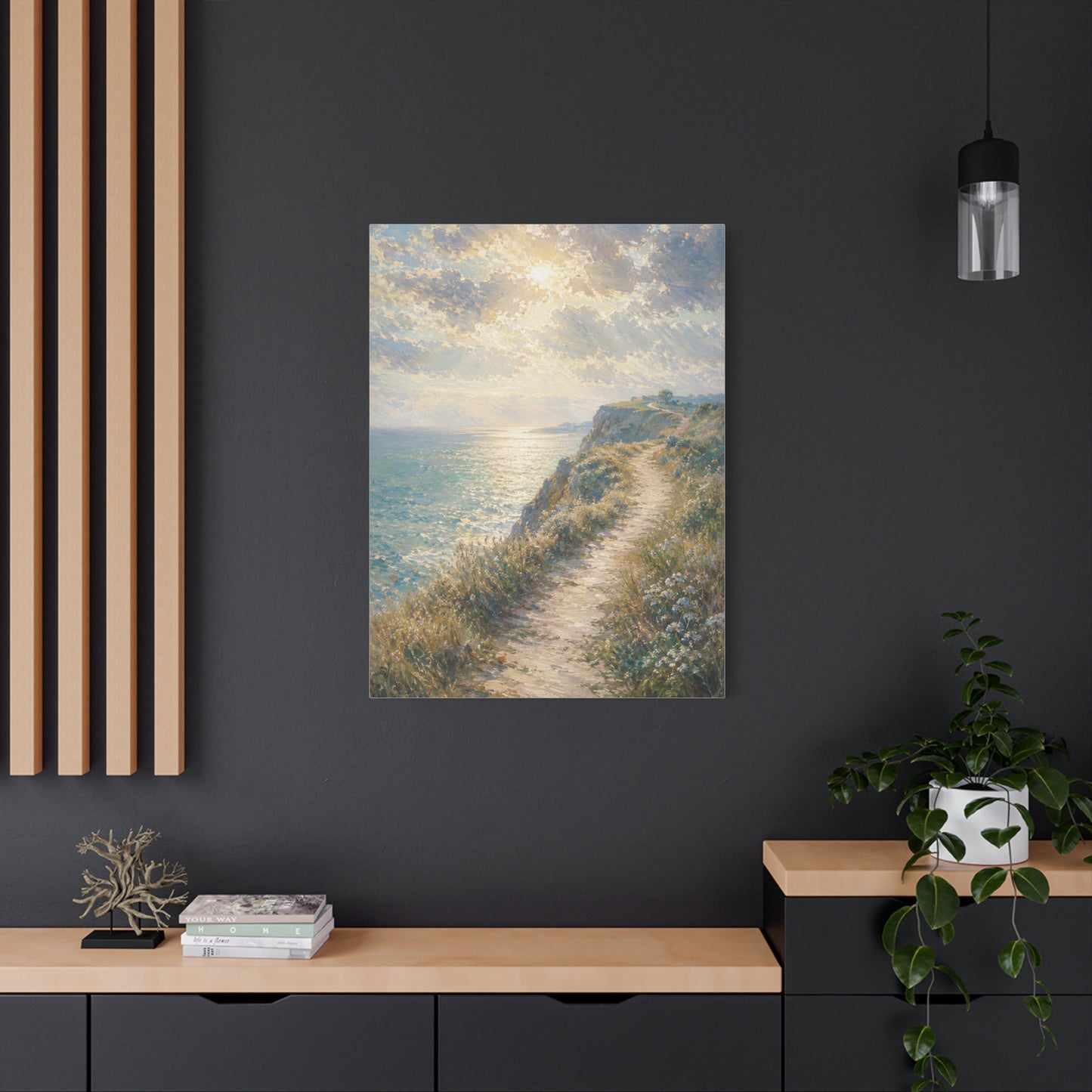 Psalm 27 Coastal Light Scripture Wall Art & Canvas Print