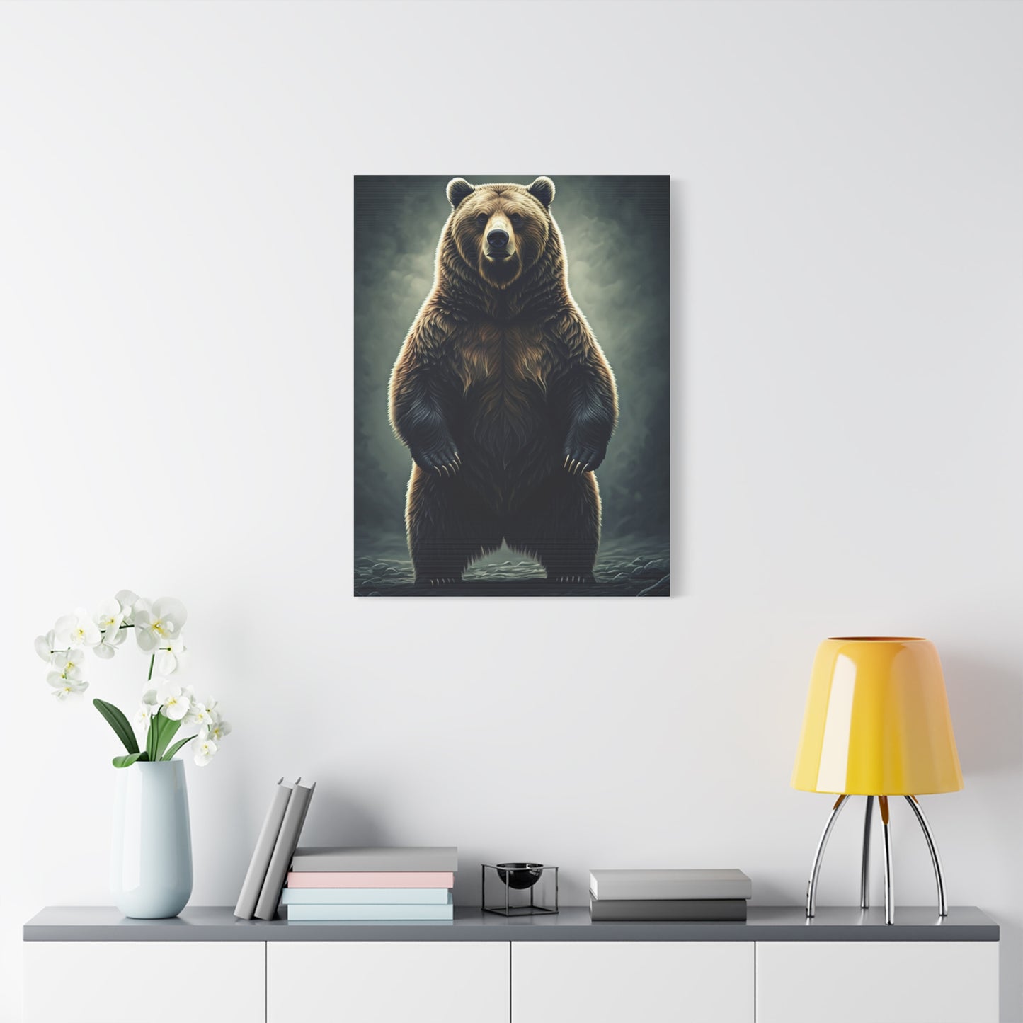 Standing Grizzly Bear Studio Portrait Wall Art & Canvas Prints