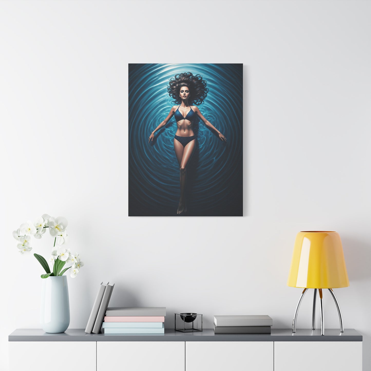 Calm Drift on Blue Water Wall Art & Canvas Prints
