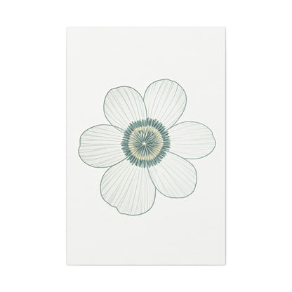 Minimal Line Floral Sketch Wall Art & Canvas Prints