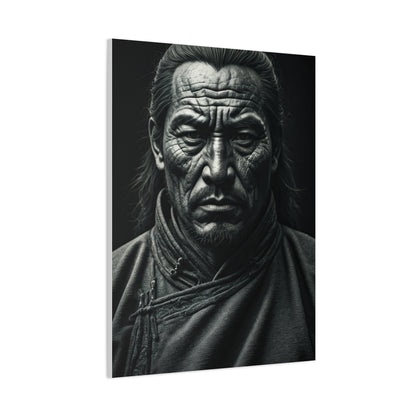 Face of Time Black & White Portrait Wall Art & Canvas Prints