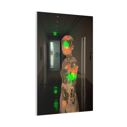 Luminous Crystal Figure Installation Wall Art & Canvas Print