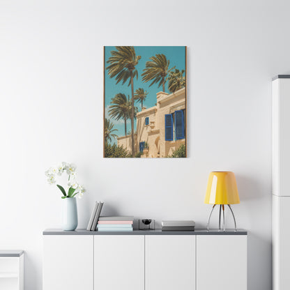 Mediterranean Palm Villa Breeze Tropical Wall Art & Canvas Print