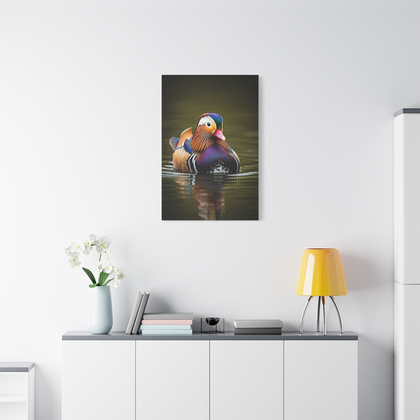 Mandarin Duck with Colorful Plumage Wall Art & Canvas Prints