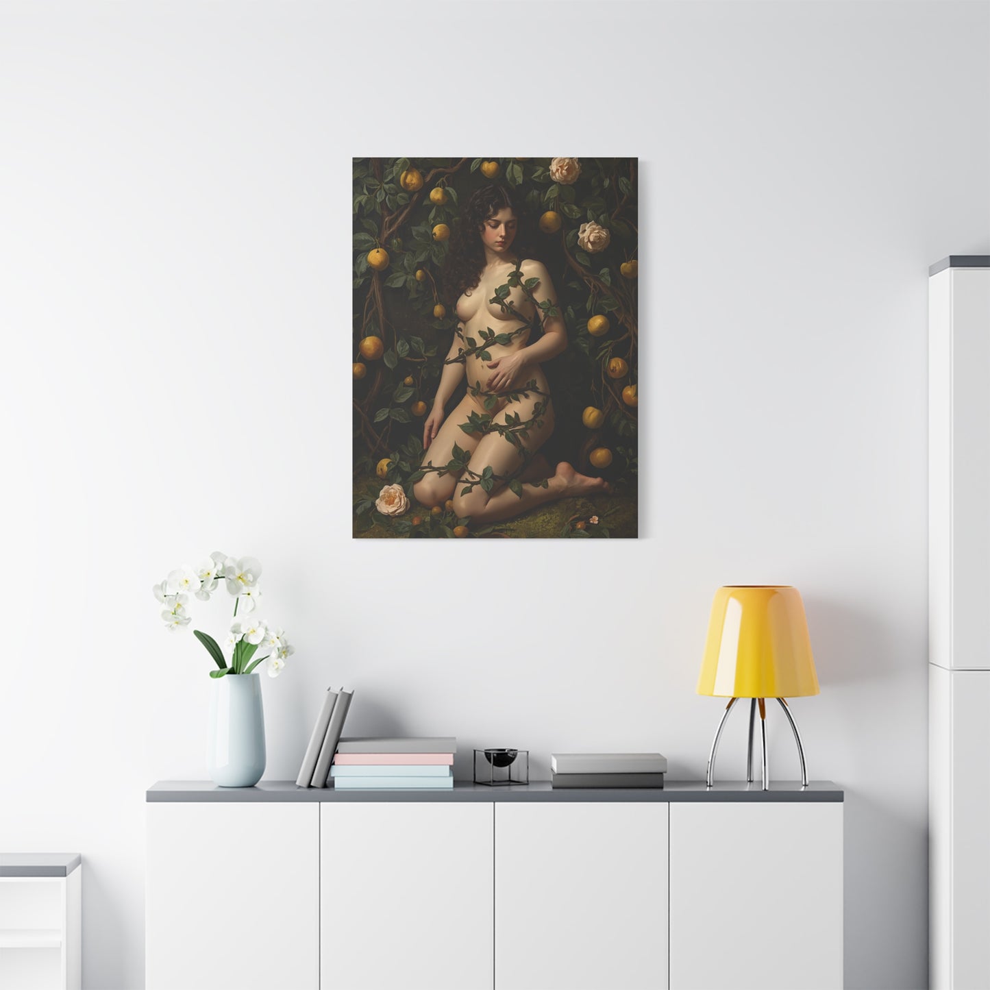 Classical Garden Vine Figure Wall Art & Canvas Print
