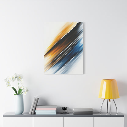 Gold and Blue Motion Sweep Abstract Wall Art & Canvas Prints
