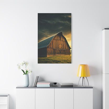 Rainfall on the Quiet Barn Wall Art & Canvas Prints