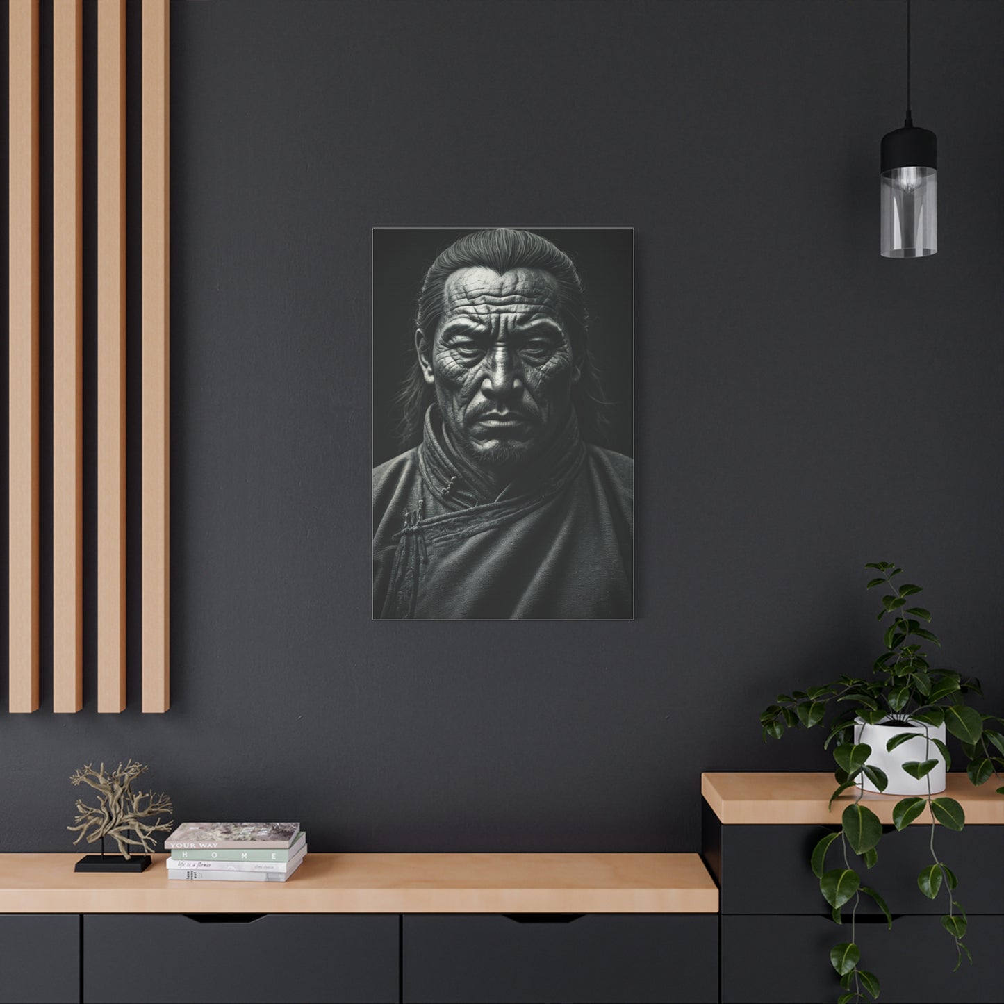 Face of Time Black & White Portrait Wall Art & Canvas Prints