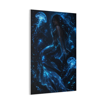 Bioluminescent Deep Sea Mermaid Wall Art & Canvas Print