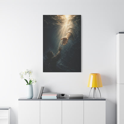 The Hand of God Rescue Scripture Wall Art & Canvas Print
