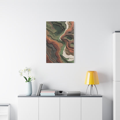 Abstract Terrain Inspired Layered Landscape Wall Art & Canvas Print
