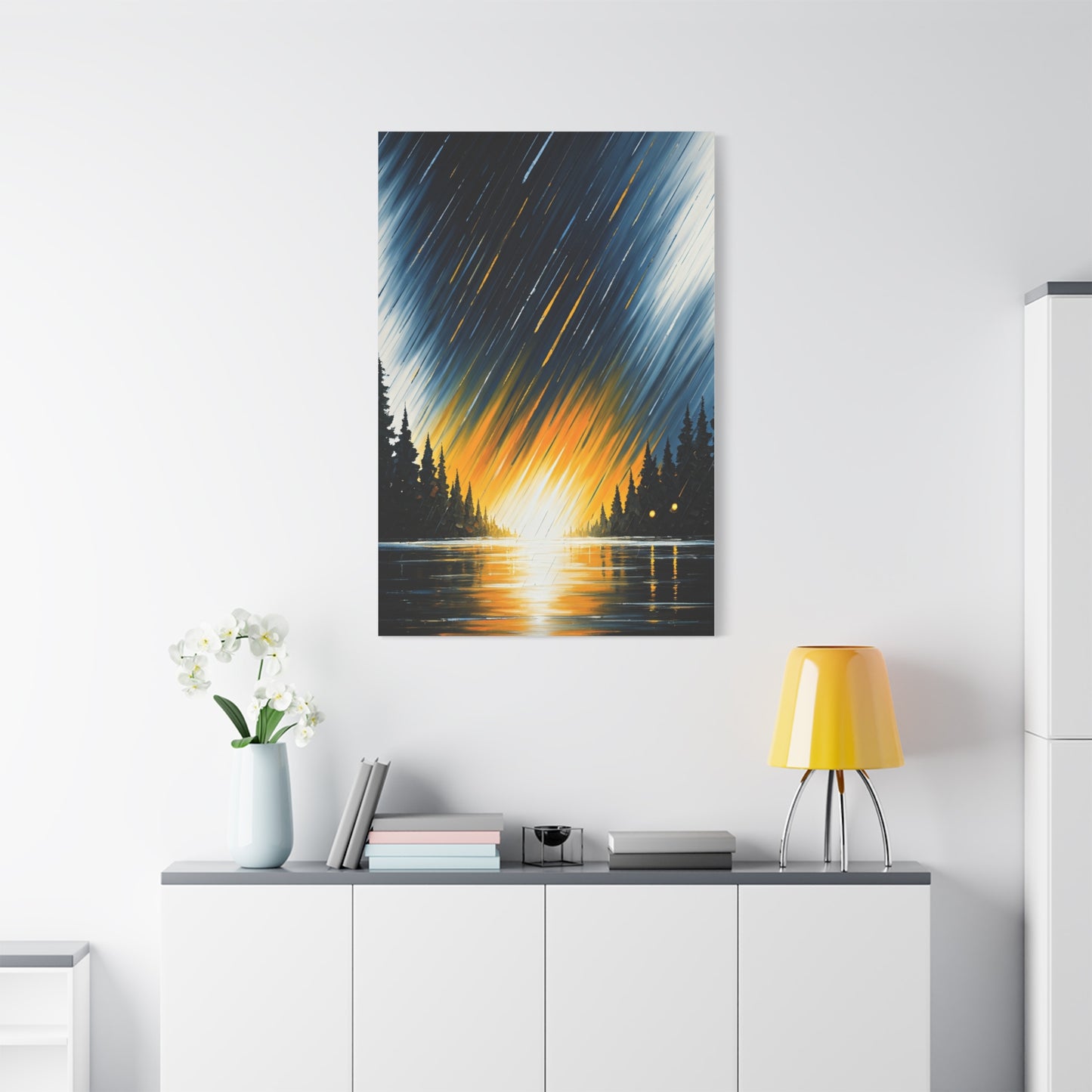 Golden Horizon Forest Landscape Wall Art & Canvas Prints