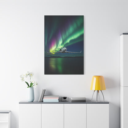 Northern Lights Jet Flight Wall Art & Canvas Prints