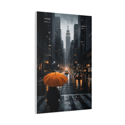 City Rain Reflection Wall Art & Canvas Print