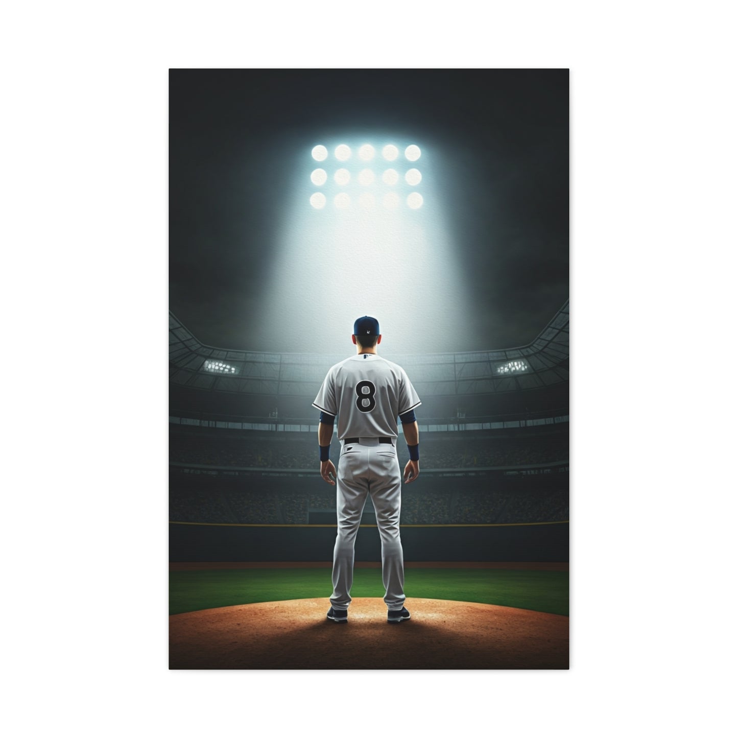Stadium Spotlight Baseball Player Tribute Wall Art & Canvas Prints