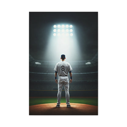 Stadium Spotlight Baseball Player Tribute Wall Art & Canvas Prints
