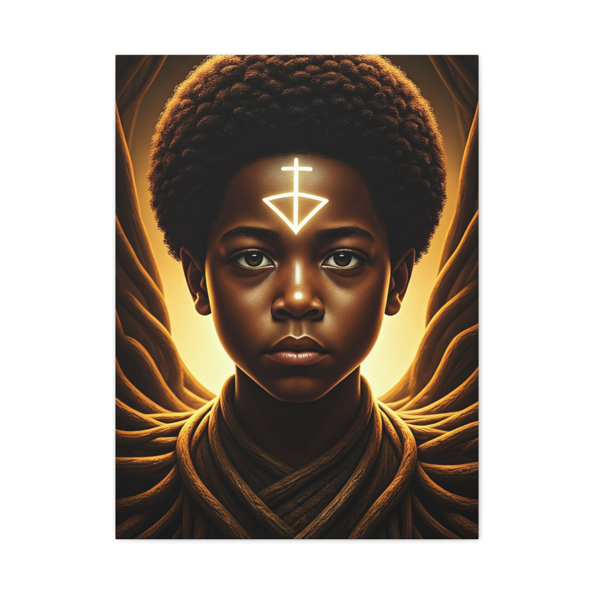 Sacred Youth Symbol Portrait Wall Art & Canvas Prints