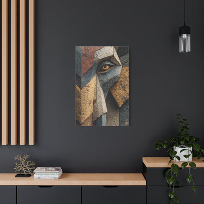 Geometric Elephant Faceted Portrait Wall Art & Canvas Print