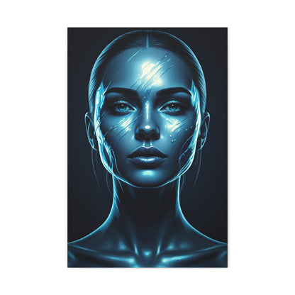 Luminous Blue Serenity Portrait Wall Art & Canvas Prints