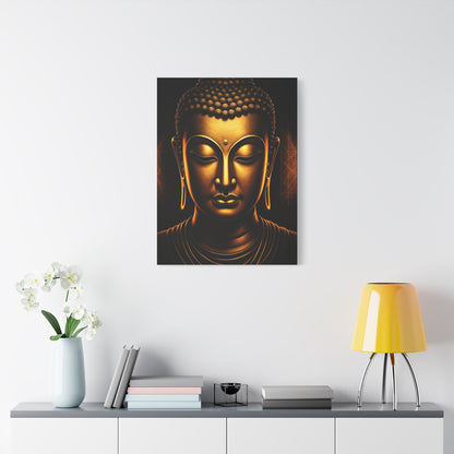 Golden Tranquility Buddha Portrait Wall Art & Canvas Prints