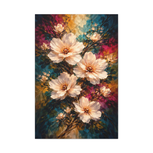 Oversized White Blossoms Floral Wall Art & Canvas Print