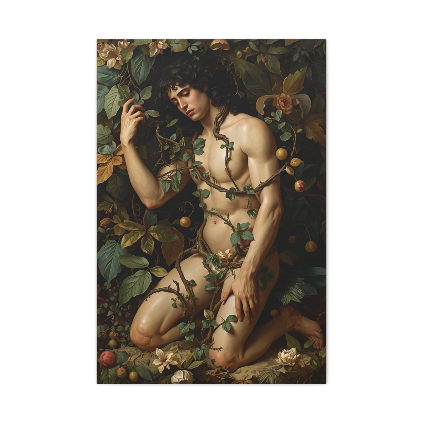 Classical Garden Male Figure Wall Art & Canvas Print