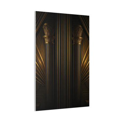 Golden Pillars Art Deco Grandeur Wall Art & Canvas Prints