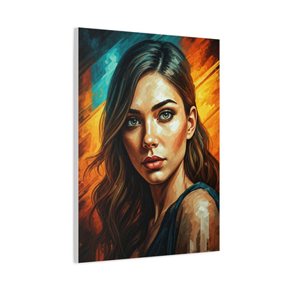 Ember Gaze Feminine Portrait Wall Art & Canvas Print