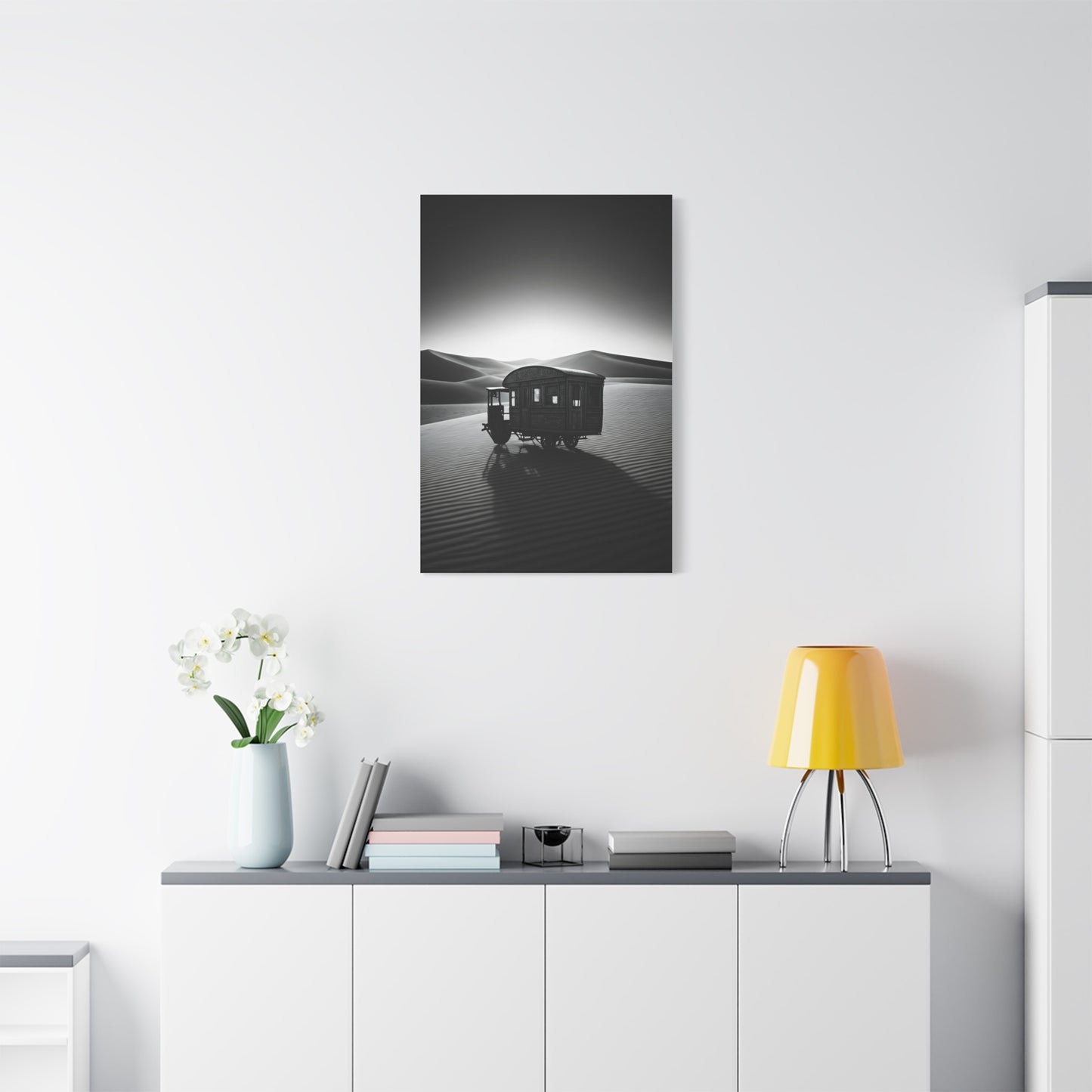 Desert Caravan in Moonlight Wall Art & Canvas Prints