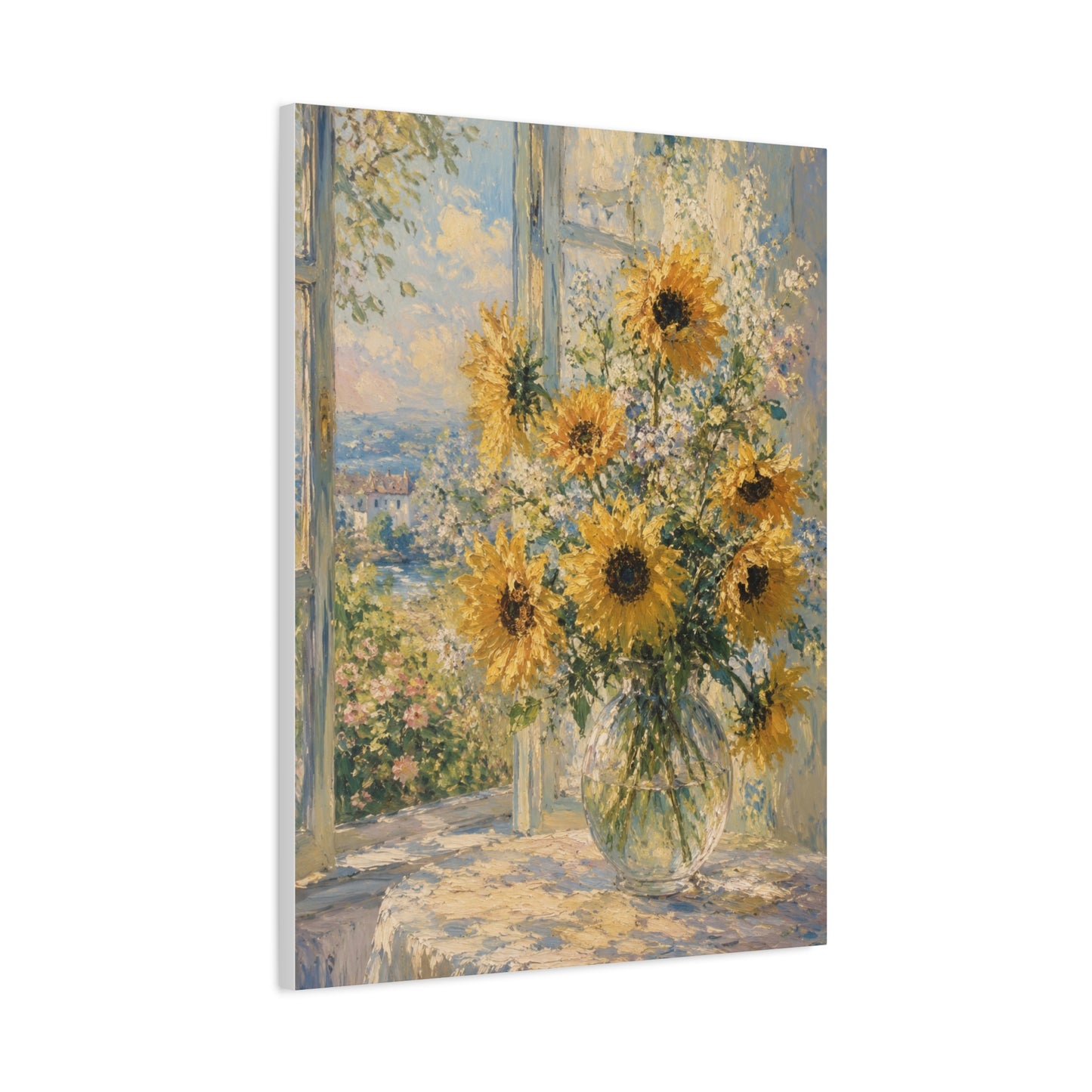 Sunlit Window Sunflower Still Life Wall Art & Canvas Print