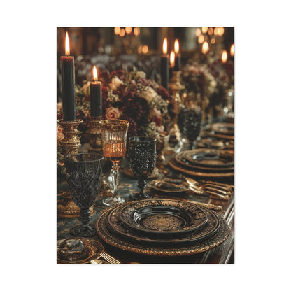Candlelit Luxury Dinner Table Wall Art & Canvas Print