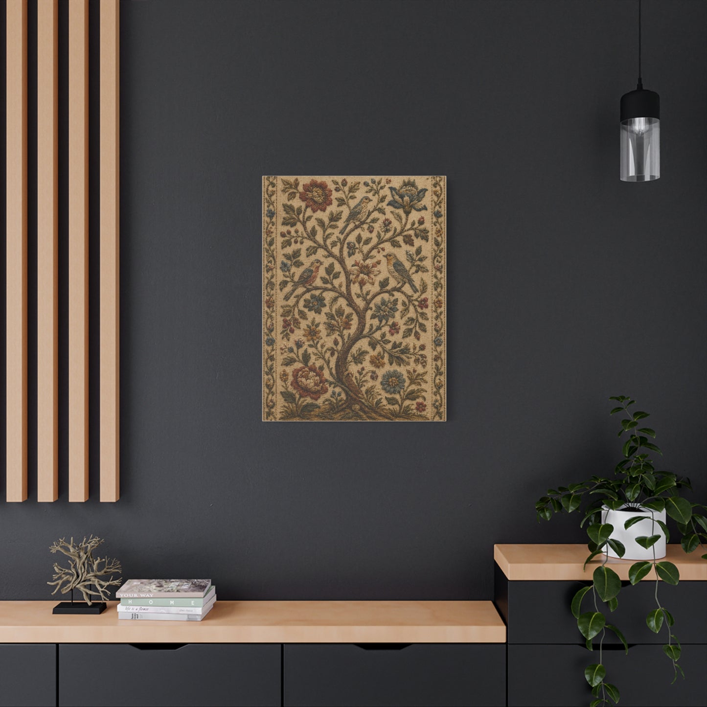 Ornate Botanical Tree Tapestry Panel Wall Art & Canvas Print