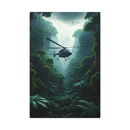 Vintage Fighter Aerial Dive Over City Wall Art & Canvas Prints