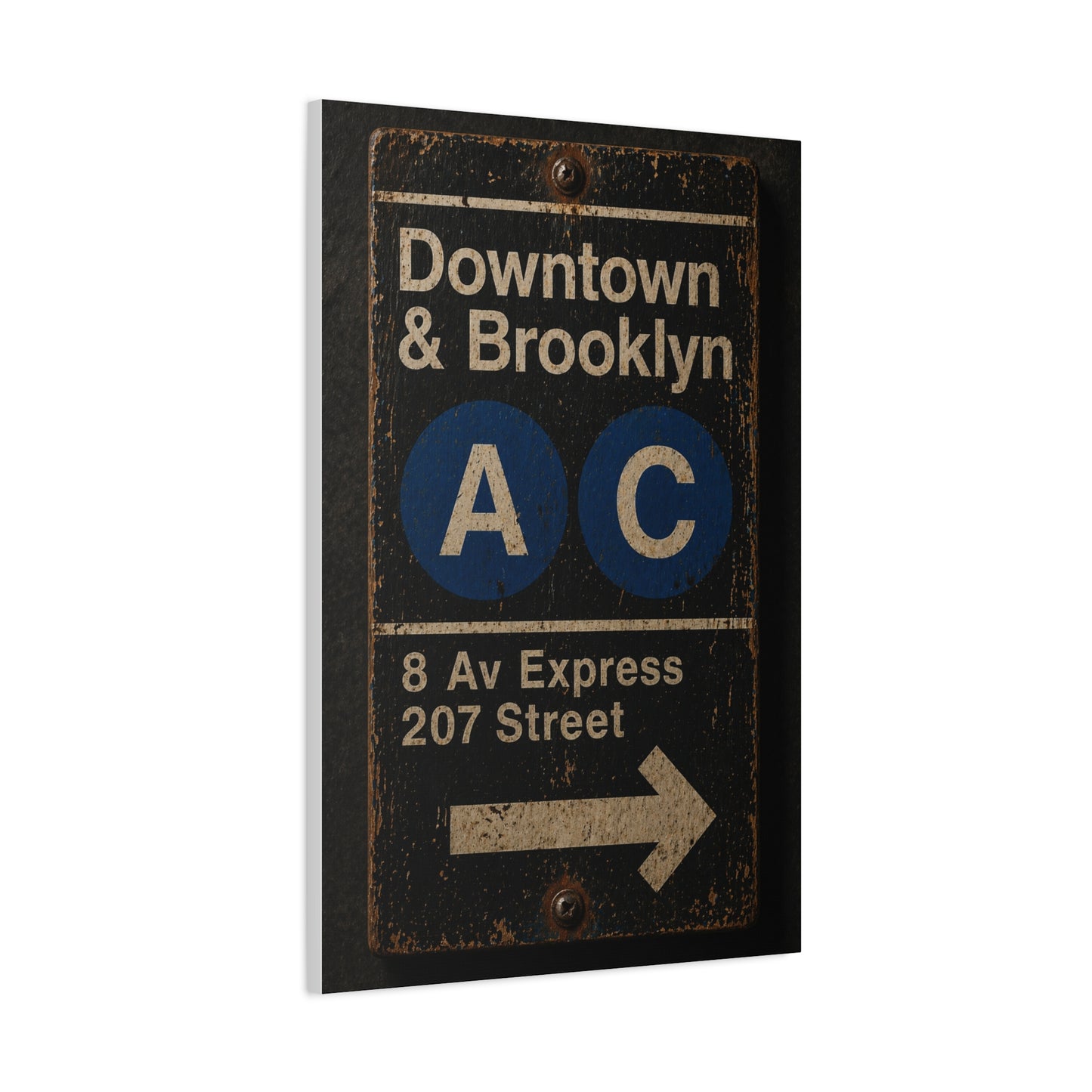 Vintage Subway Sign Industrial Wall Art & Canvas Print