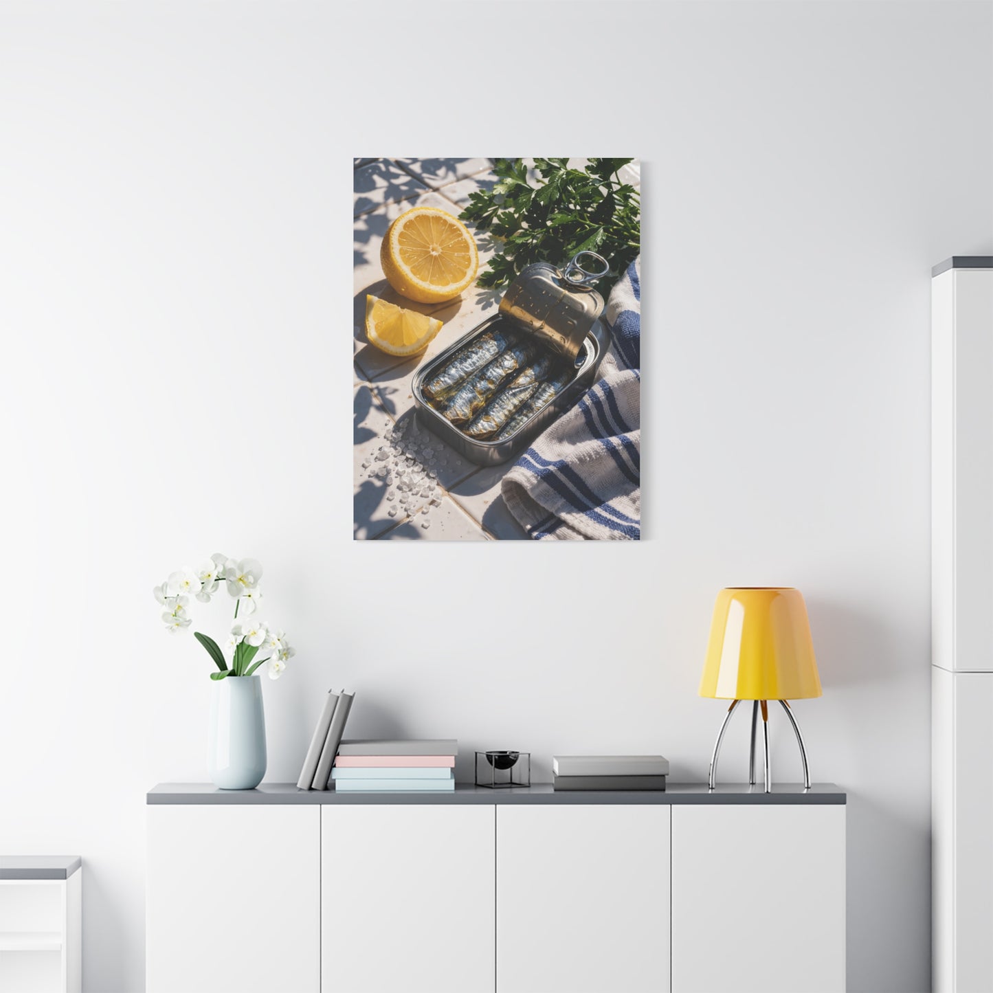 Mediterranean Sardines & Lemon Prep Wall Art & Canvas Print